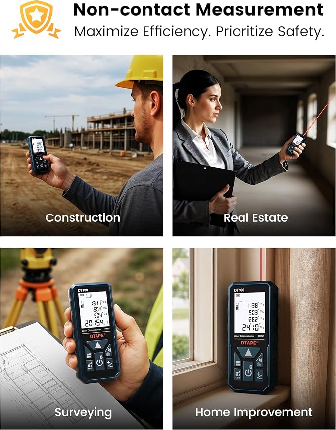 DTAPE 330 Ft Laser Measuring Tool, Fathers Day Dad Gifts, High-Accuracy Laser - Image 7