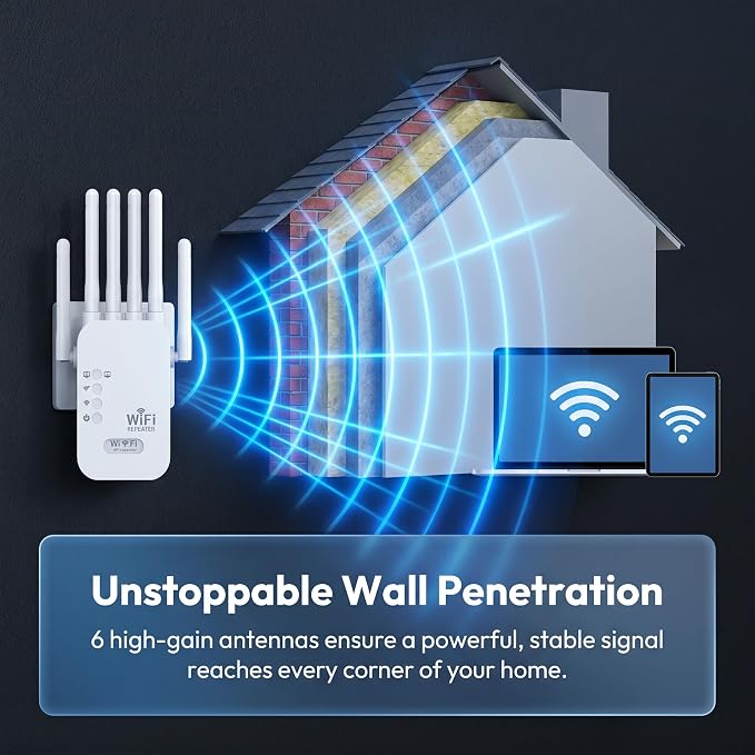 WiFi Extender - 2026 Upgraded Signal Intensifier, 1200Mbps WiFi Extender Signal - Image 7