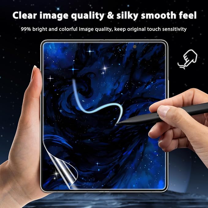 6 Pack for Samsung Galaxy Z Fold 5 Screen Protector, 2 Pac Inside Soft Film + 2 - Image 3