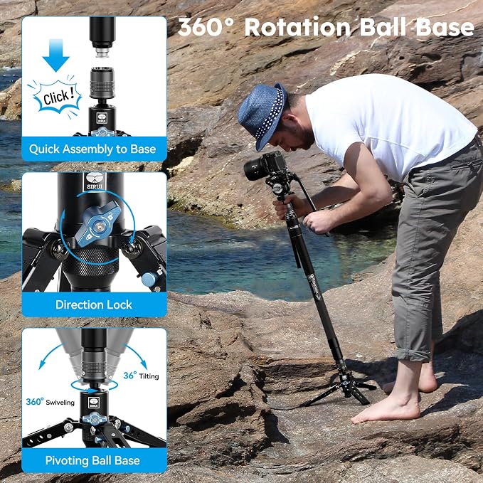 SIRUI AM-145 Carbon Fiber 3-in-1 Monopod - Image 7