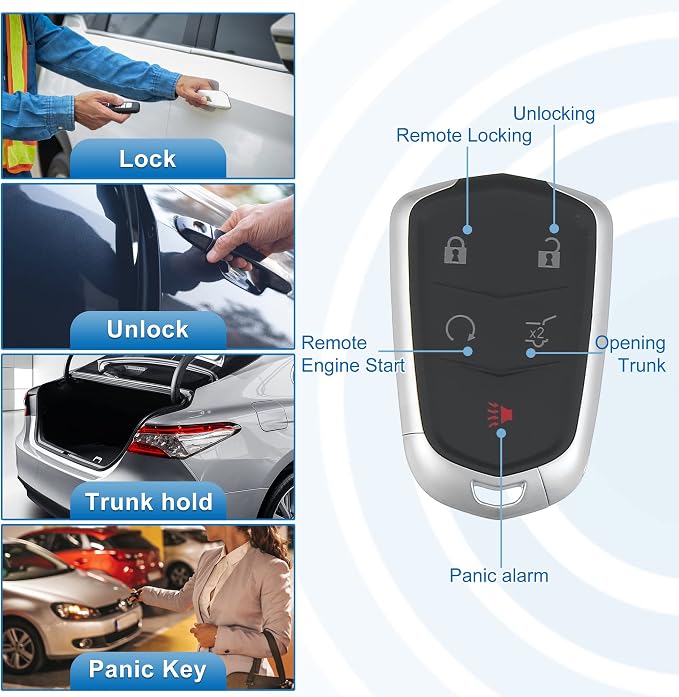 X AUTOHAUX 2pcs 433MHz HYQ2EB Replacement Keyless Entry Remote Car Key Fob - Image 3