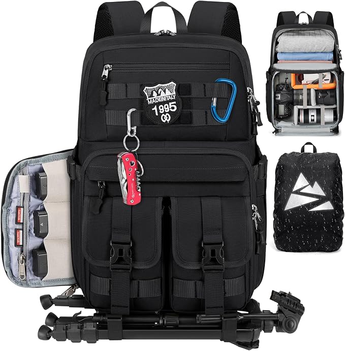 RAINSMORE Camera Bag Backpack for DSLR/SLR/Mirrorless Camera Bags for by RAINSMORE
