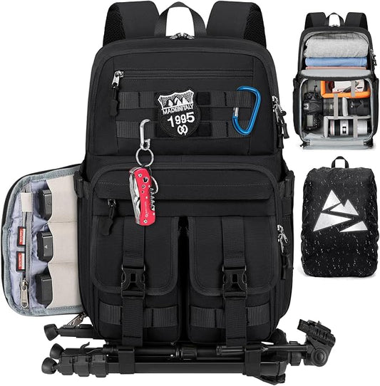 RAINSMORE Camera Bag Backpack for DSLR/SLR/Mirrorless Camera Bags for by RAINSMORE
