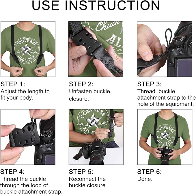 Vigorport Camera Harness Strap, Cross Shoulder Quick Release Straps - Image 6