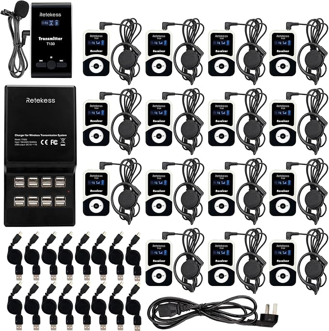 Retekess T130 Church Translation System, Tour Guide Audio System, High Sound by Retekess