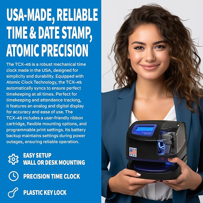 Amano TCX-45 Atomic Employee Clock - Image 2