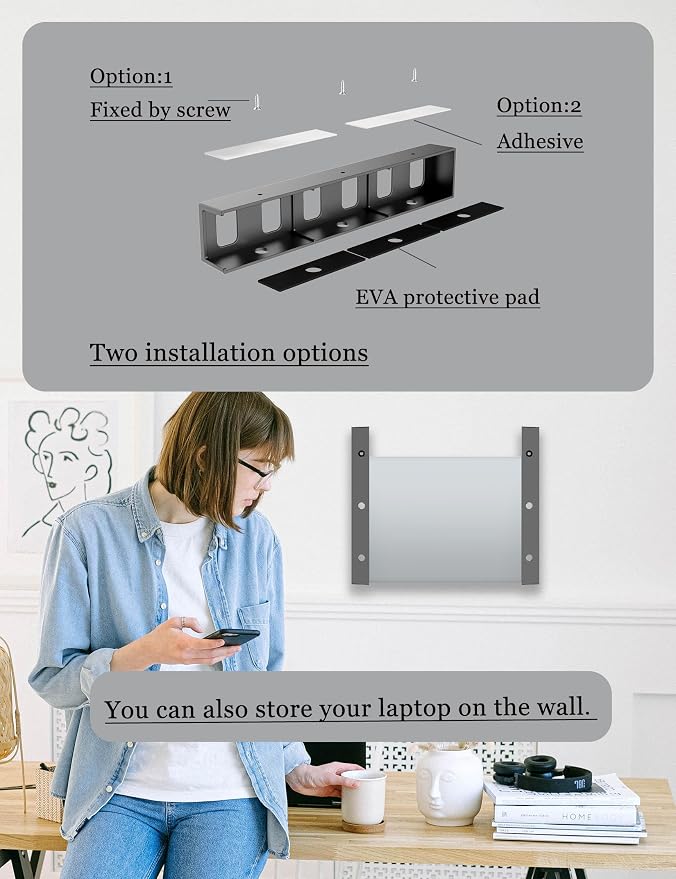 Under Desk Mount Holder or Wall Mount, Fit - Image 6