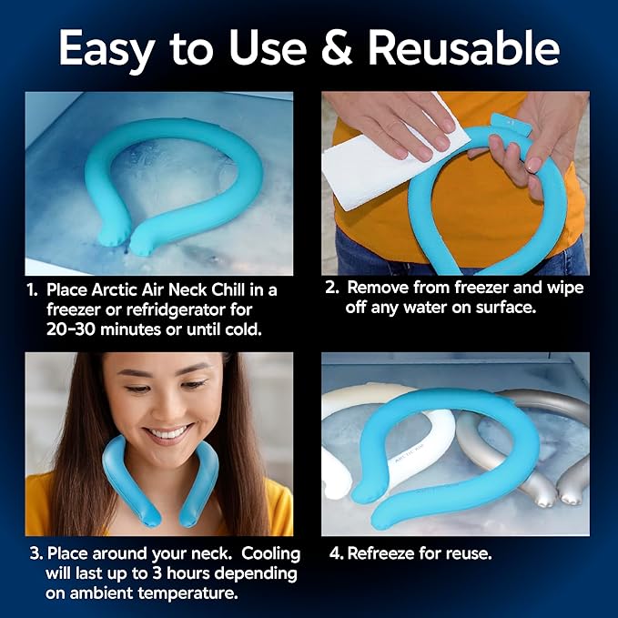 Arctic Air Neck Chill, Neck Cooling Tube, Hands Free Cooling, Quick Freeze Gel - Image 4