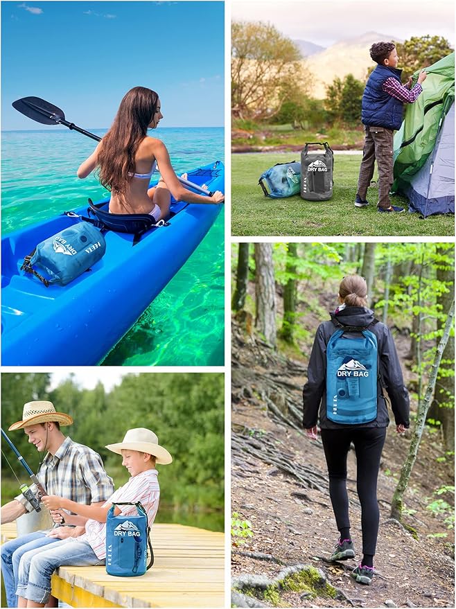 HEETA Dry Bag Waterproof for Women Men, 5L/10L/20L/30L/40L Roll Top Lightweight - Image 6