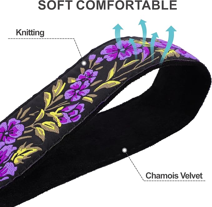 Padwa Lifestyle Purple Rose Camera Strap - Image 4
