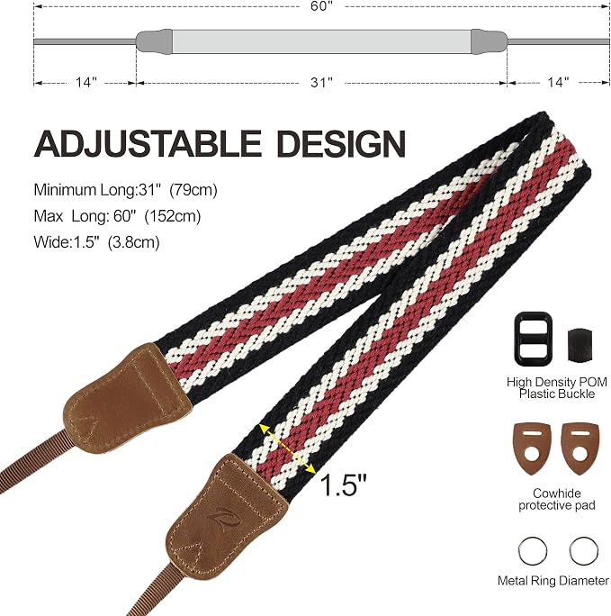 Padwa Lifestyle Stripes Camera Strap - Image 4