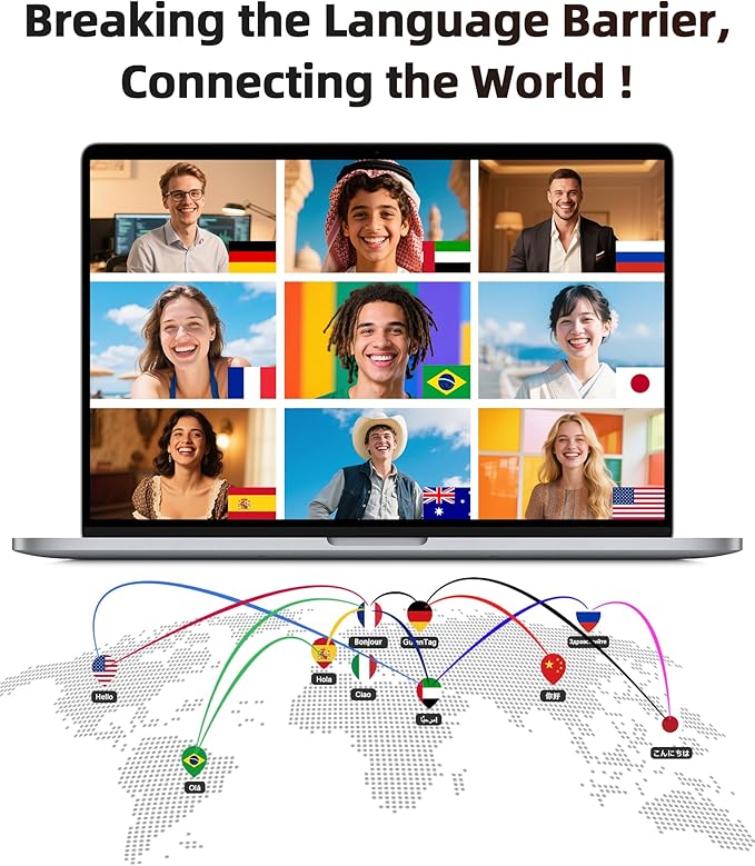 AI Translation Earbuds Real Time 164 Languages Translator Ear Buds 90H Playtime - Image 3