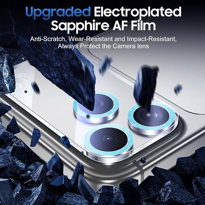 UniqueMe Compatible for 3 Pack iPhone 17 Pro Camera Lens Protector - Image 3