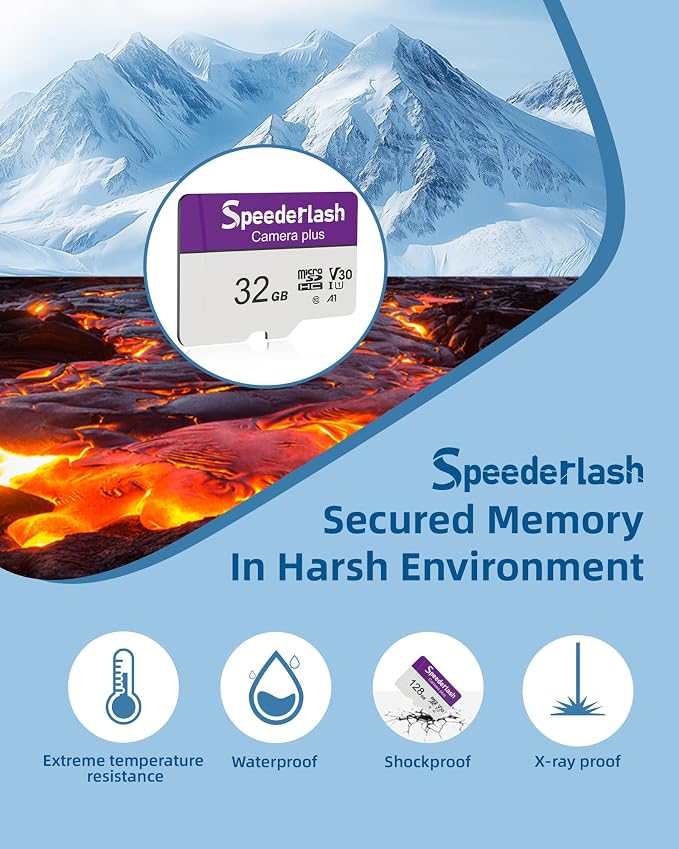 Micro SDXC Memory Card 32GB 2Pack, Speederlash Camera Plus TF Card - Image 2