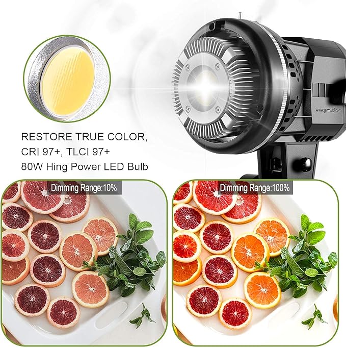 GVM 80W Photo Studio Lighting Kit, LED Video Light - Image 3