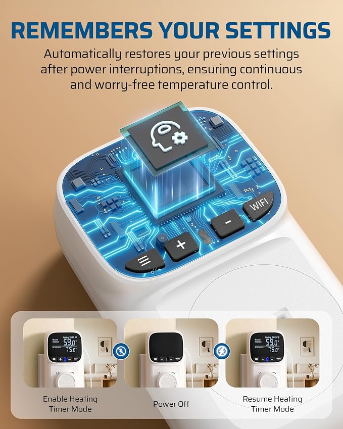 DEWENWILS Smart Temperature Controller, 15A 1800W WiFi Temperature Controller - Image 3