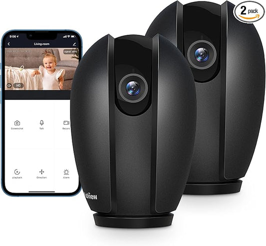 LaView Security Cameras for Home + 2X 32GB SD Cards, PT Home Security Camera by LaView