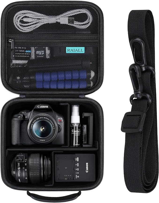 RAIALL Camera Case for Canon EOS Rebel T7/R50/R50V/R100/R5/R6 Mark II/R7/ by RAIALL