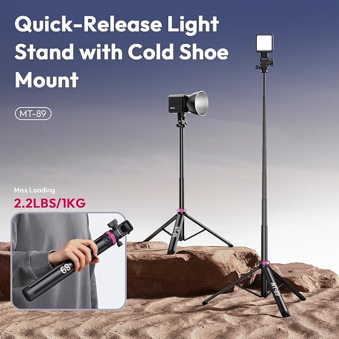 ULANZI MT-89 Extendable Tripod Aluminum, Camera Phone Tripod - Image 2