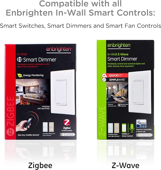 Enbrighten Add QuickFit and SimpleWire, Z-Wave/Zigbee Smart Controls, Compatible - Image 4
