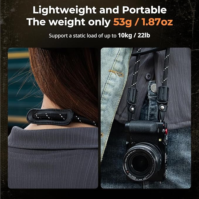 SMALLRIG Rope Camera Neck Shoulder Strap, Adjustable Braided Shoulder Strap - Image 2