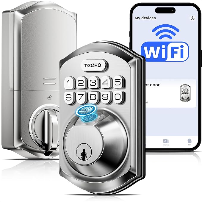 TEEHO TE012W WiFi Smart Lock, Fingerprint Door Lock by TEEHO