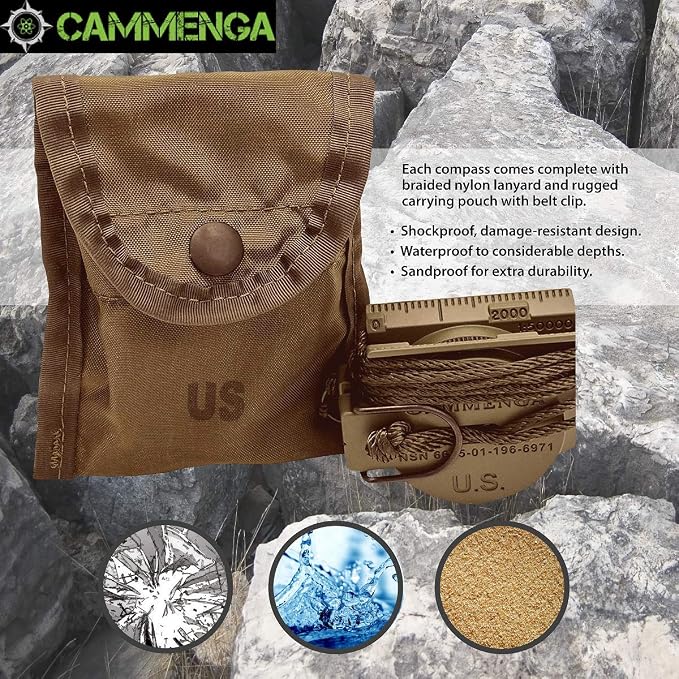 Cammenga Official US Military Tritium Lensatic Compass, Accurate Waterproof - Image 2