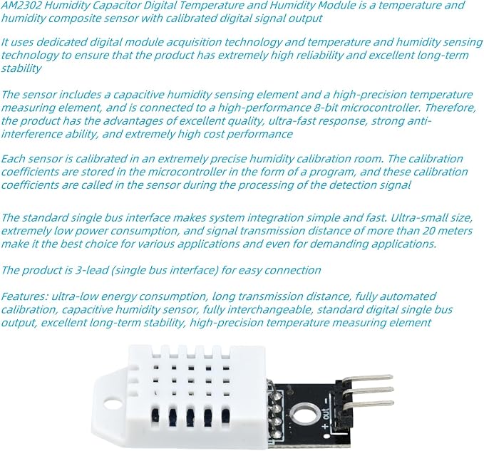 3Pcs DHT22 AM2302 Digital Temperature and Humidity Sensor Module | Replace - Image 5