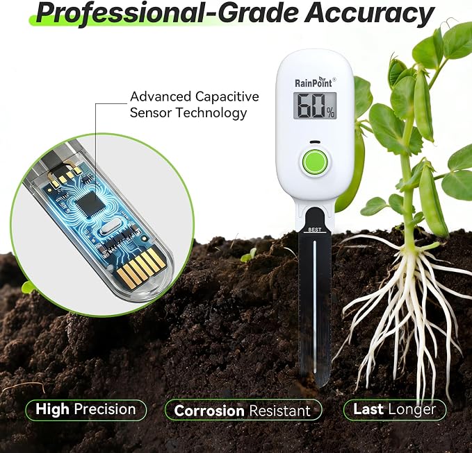 RAINPOINT Smart Digital Wireless Plant Moisture Meter Houseplants Indoor WiFi - Image 6