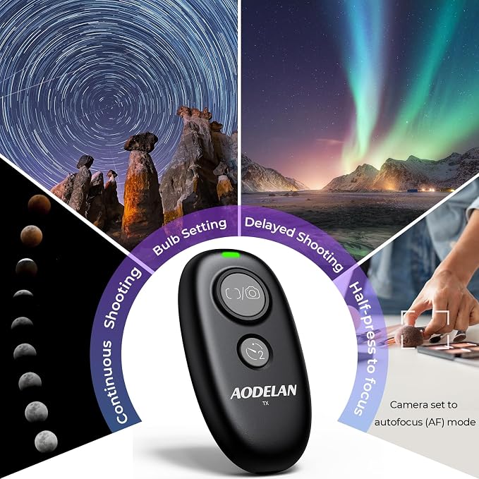 Upgraded Rechargeable Wireless Camera Remote Control Shutter Release - Image 5