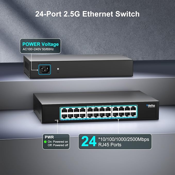 24 Port 2.5Gb Unmanaged Ethernet Switch - Image 2