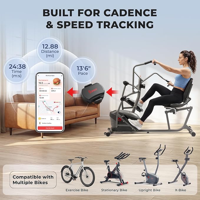Sunny Health & Fitness 2-in-1 Advanced Cadence/RPM + Speed Sensor, Cadence - Image 5