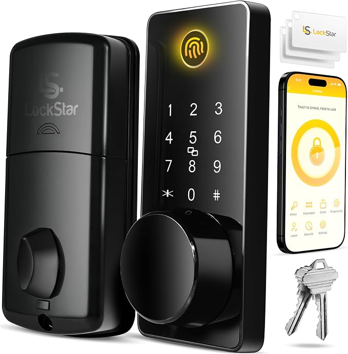 LOCKSTAR® Smart Door Lock • Keyless Entry Deadbolt Door Lock • Multiple Entry by LOCKSTAR