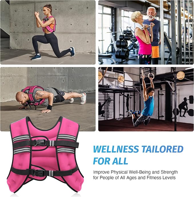 ZELUS Weighted Vest, 6lb/8lb/12lb/16lb/20lb/25lb/30lb Weight Vest - Image 6