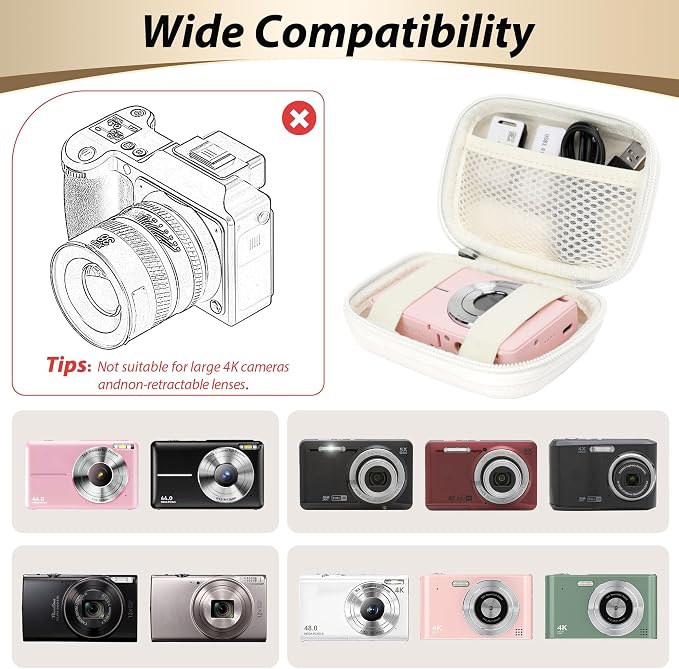 Digital Camera Case for CAMKORY, KODAK PIXPRO FZ45/FZ55, Canon IXUS 285 HS - Image 3