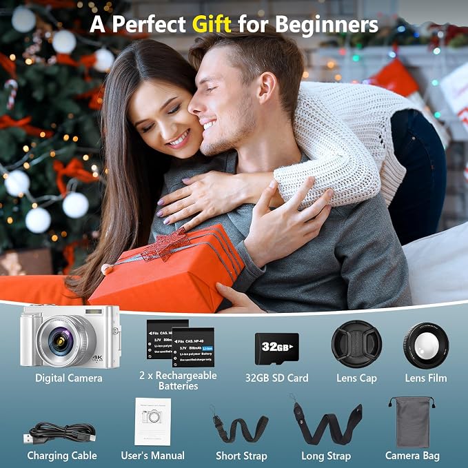 4K Digital Camera for Photography Autofocus, 64MP WiFi Vlogging Camera for - Image 7