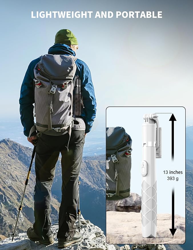 71" Cell Phone Selfie Stick Tripod, Smartphone Tripod Stand - Image 7