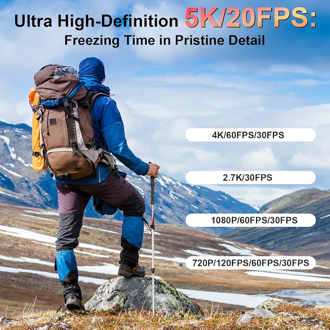 5K Pocket Vlogging Camera Body Camera - Image 2