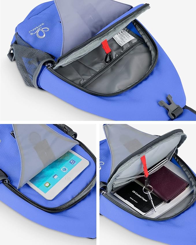 WATERFLY Crossbody Sling Backpack Sling Bag Travel Hiking Chest Bag Daypack - Image 3