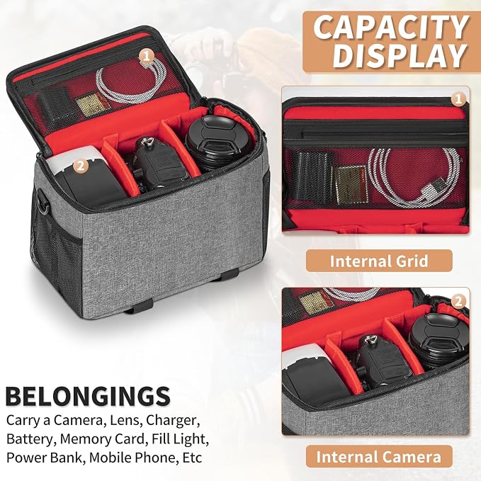 GMAK Camera Bag for Photographers, Anti-shock Camera Shoulder Bags - Image 6
