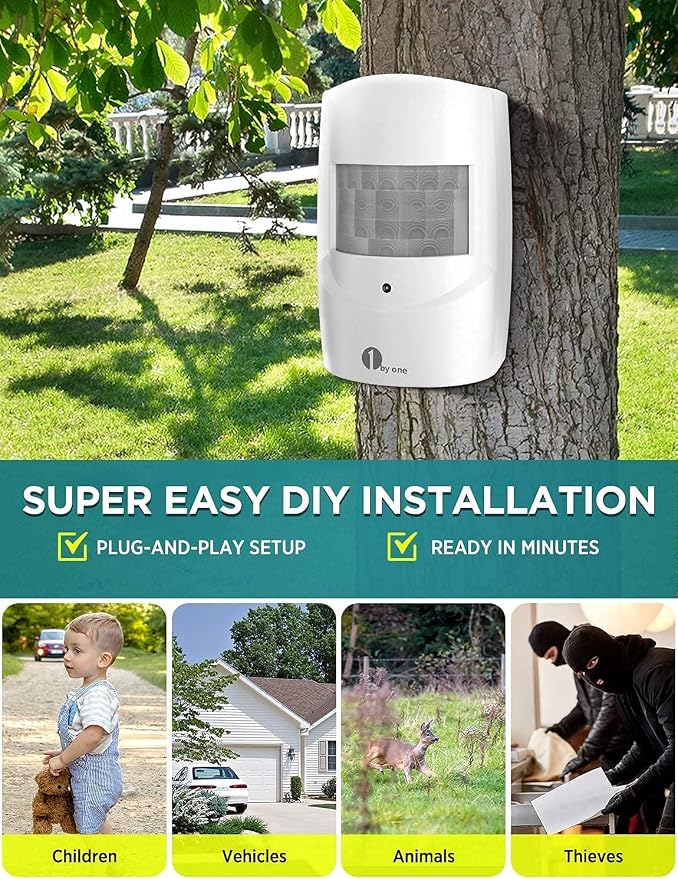 1byone Driveway Alarm Wireless Outside, Motion Sensor Alarm 1000 FT Range Extra - Image 3