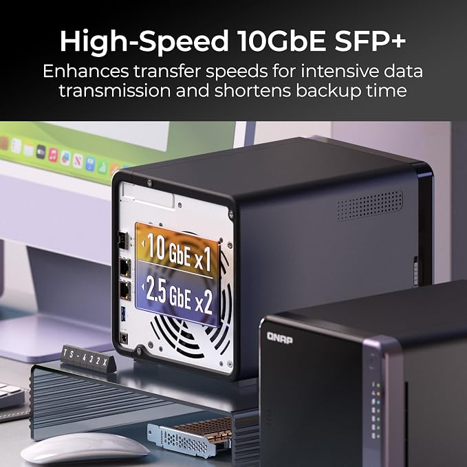 QNAP TS-432X-4G-US 4 Bay 10GbE Desktop NAS - Image 2
