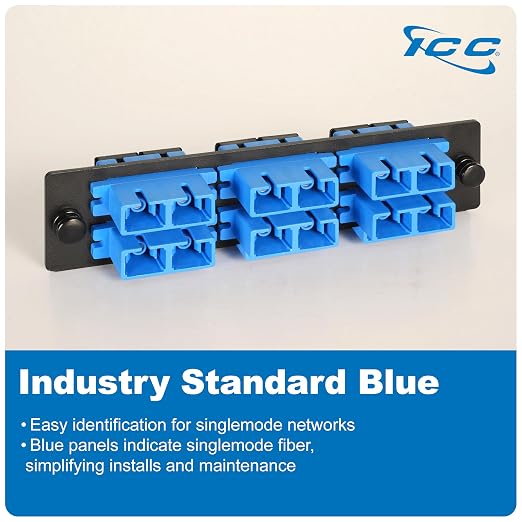 ICC SC-SC Fiber Optic Adapter Panel, LGX Compatible, 12 Fibers, Singlemode - Image 4