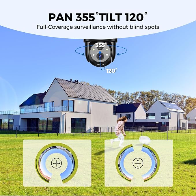 LITYMOL 2K Solar Camera for Home Safety, 360° View Security Cameras Wireless - Image 8
