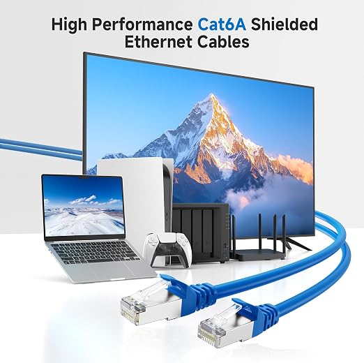 Cable Matters 10Gbps Snagless Shielded Cat 6A Ethernet Cable - 5ft - Image 2