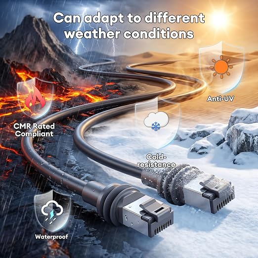 Molltto 6.5FT Starlink Gen 3 Cable, Starlink Mini Ethernet Cable | Outdoor Cat6 - Image 3