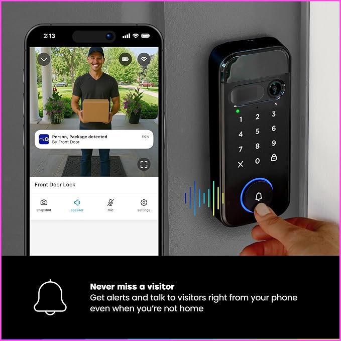 myQ Smart Access Starter Kit: Secure View™ 3-in-1 Smart Lock + Garage Door - Image 7