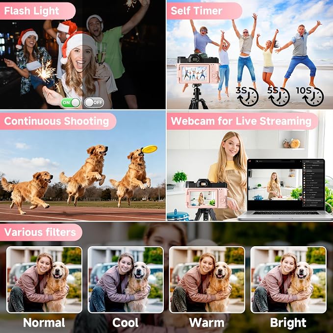 5K Digital Camera for Photography, UHD 75MP WiFi Vlogging Camera for YouTube - Image 6