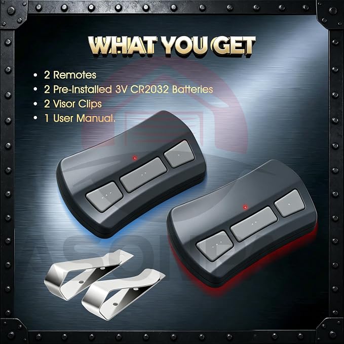ASONPAO 2-Pack for Genie & Overhead Door Garage Door Opener Remote Replacement - Image 7