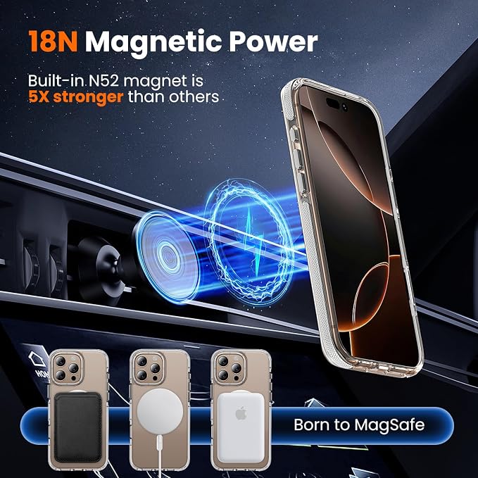 toushion 3 in 1 for iPhone 16 Pro Max Case Clear - Image 4